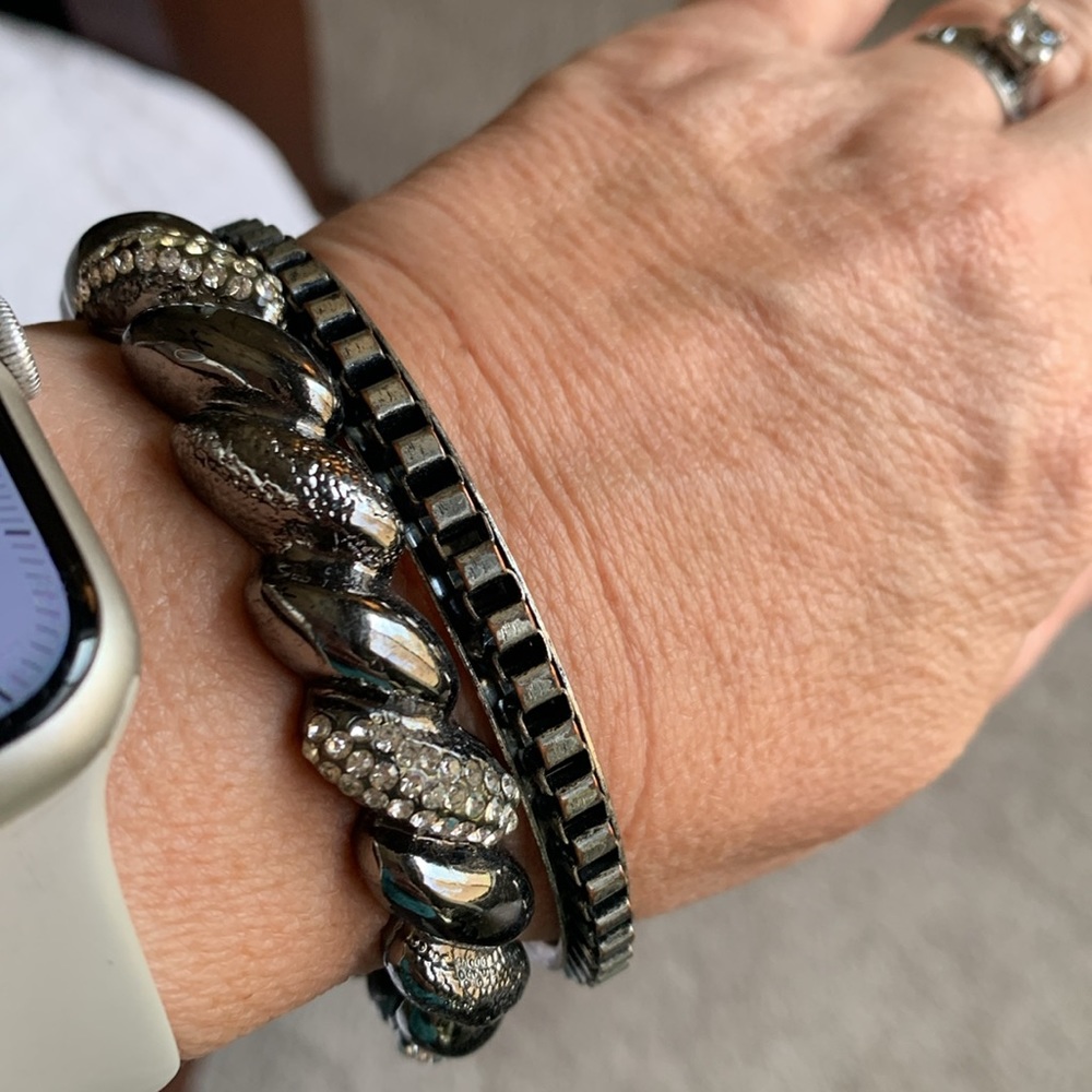 Buckle gunmetal bangles 8inch